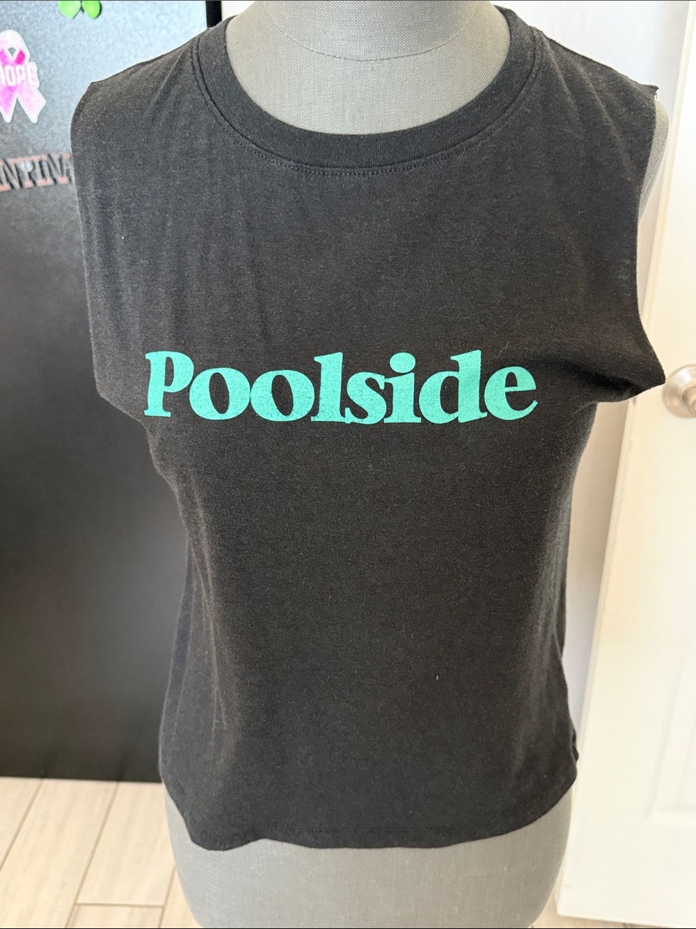 Sub_Urban Riot Black Muscle Tee with Teal "Poolside" Logo